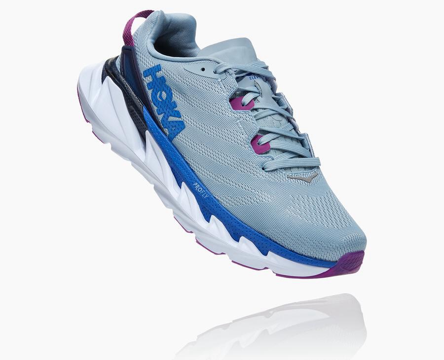 Hoka One One ランニングシューズ レディース 青 - Elevon 2 - LJ2784051